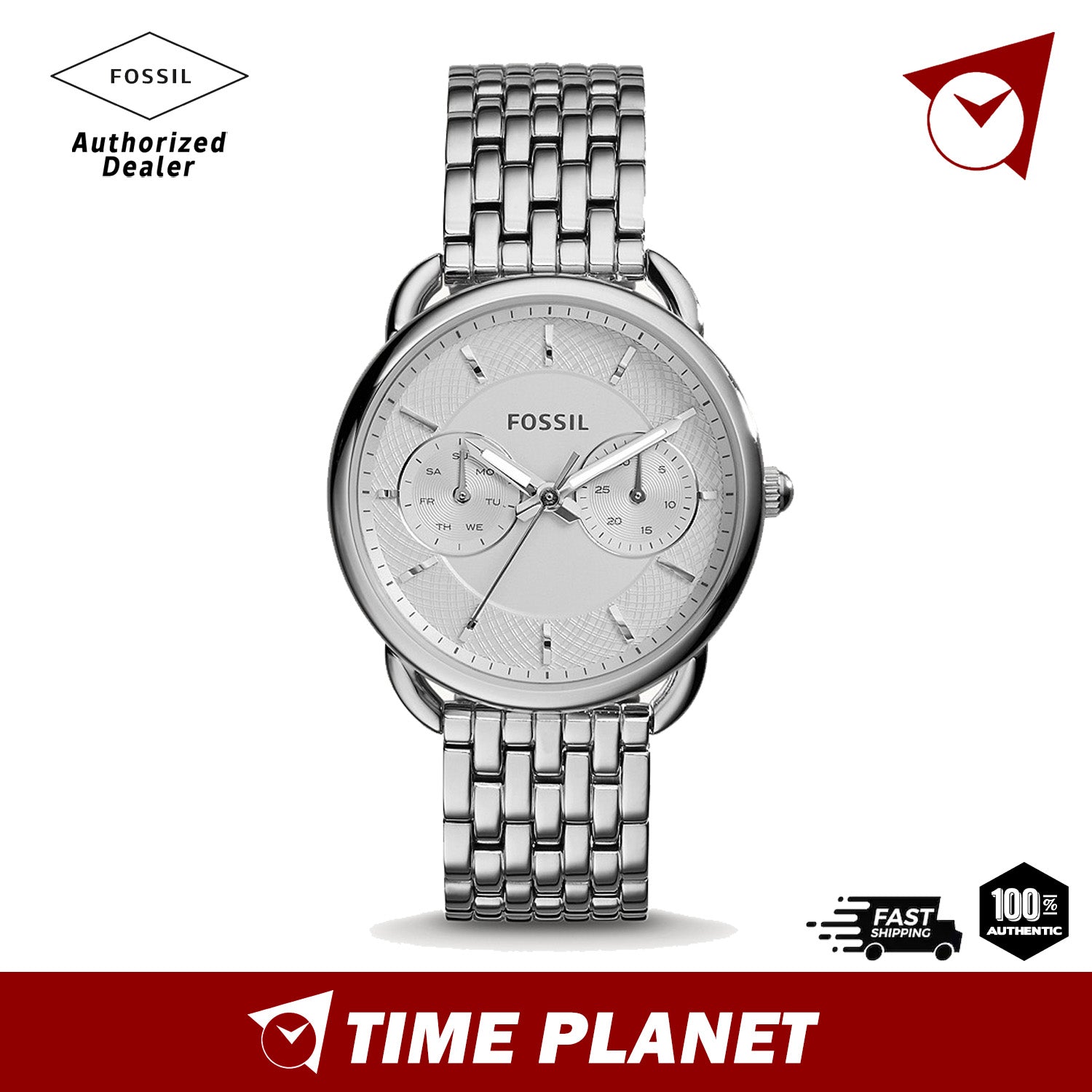 Es3712 Fossil Tailor Multifunction Stainless Steel Watch Fossil