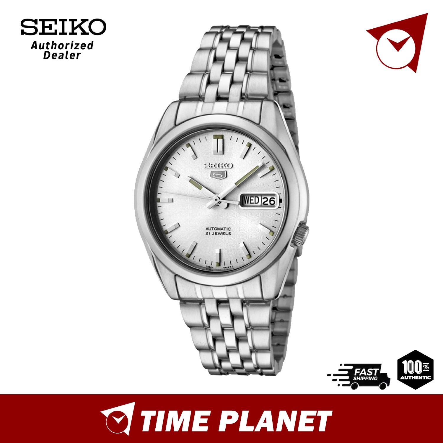 Seiko 5 Automatic SNK355K1 Silver Dial Stainless Steel Men's Watch