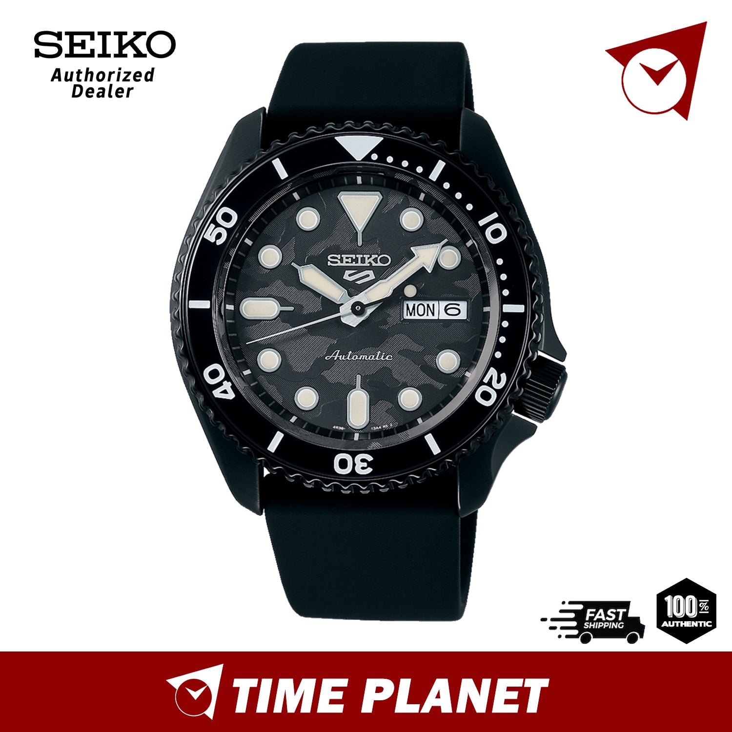 SEIKO 5 Sports SRPJ87K1 Orologio Militare Automatico 36mm