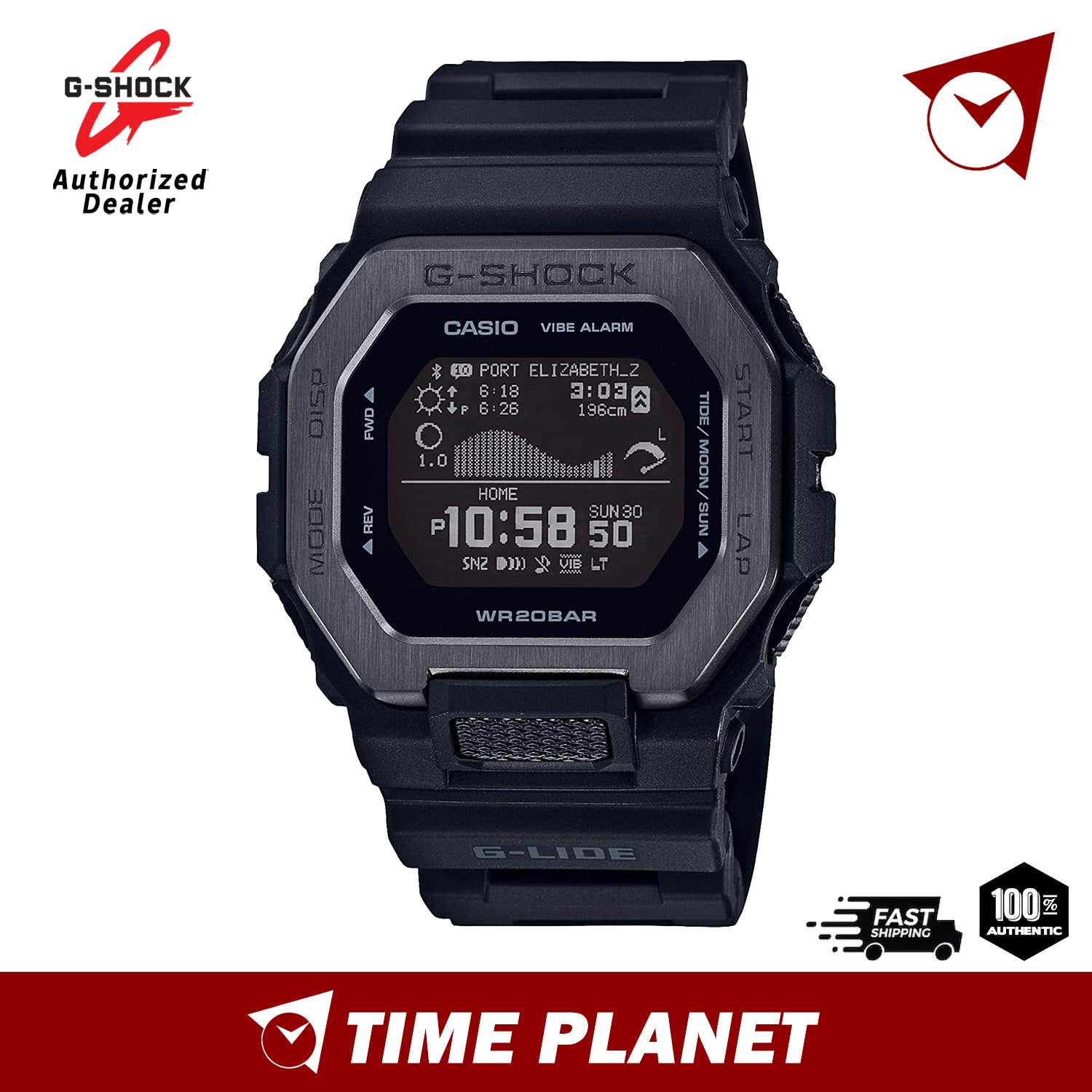 100ns Casio G Lide Gbx 100 Men G1125 G-Shock GBX-100NS-1DR Digital