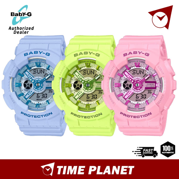 Casio Baby-G BA-110YK Resin Band Women Watch BA-110YK-2A / BA-110YK-3A / BA-110YK-4A / BA-110 / BA