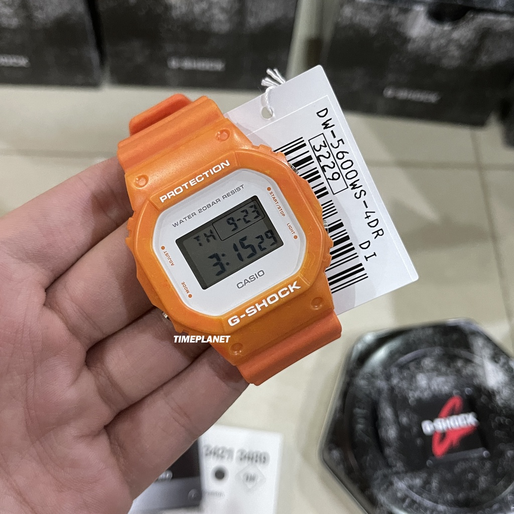 Lunette (bezel) En Résine Orange Pour Casio DW-5600WS-4 – Neuf Avec étiquettes